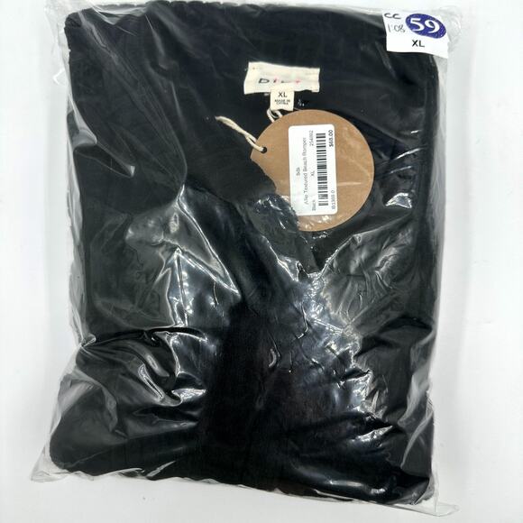 Bibi Beach Towel Textured Terry Shorts Romper Beach BLACK IB1388-0 XL NEW - Picture 9 of 9